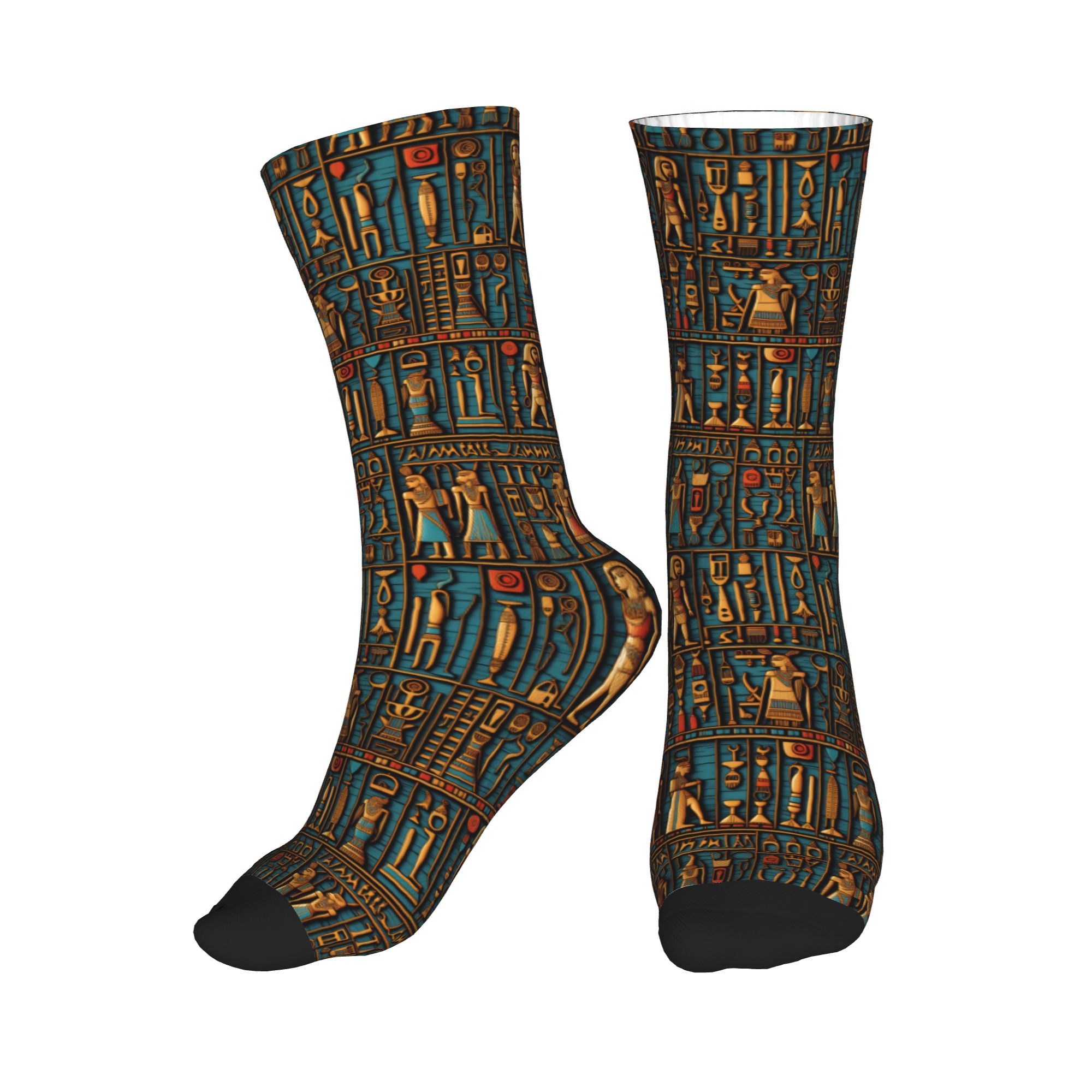Dress Sock Men - Cool Men's Egyptian Hieroglyphs Gods Symbols