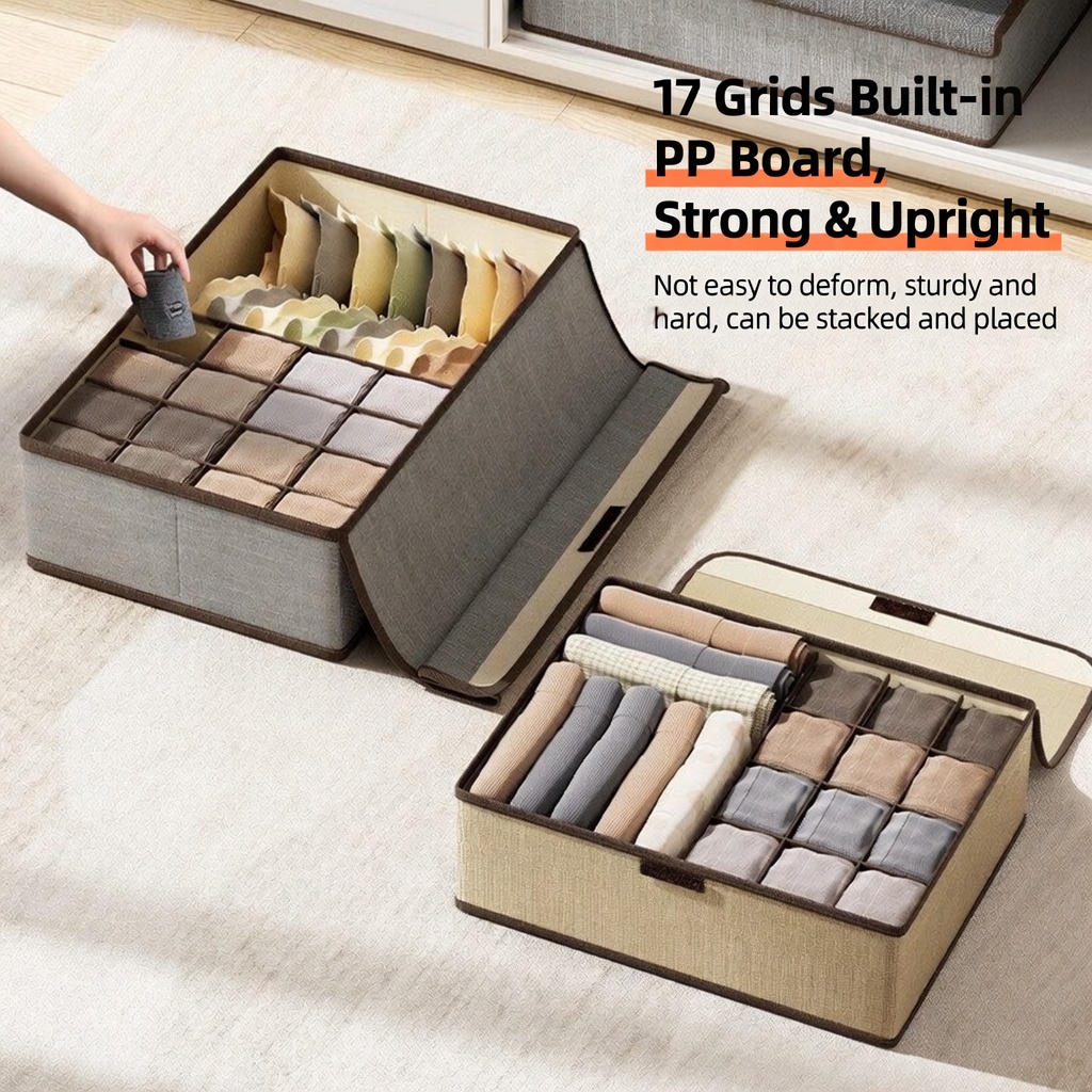 Sock Organizer Tray - 3 in 1 Drawer Underwear Organizer