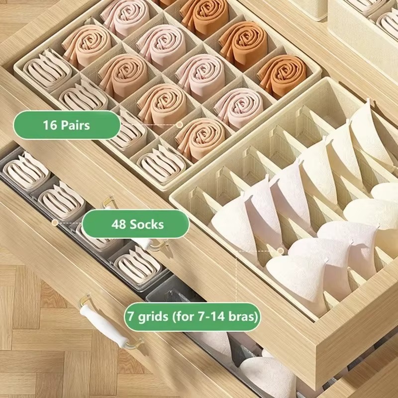1-2Pcs Non-woven Fabric Underw - Sock Organizer Tray ulasan dan harga