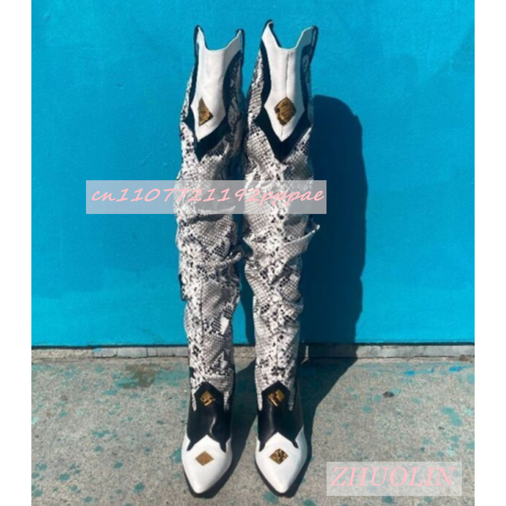 Winter Embroidered Snake Patte - Knee High Sock Women ulasan dan harga