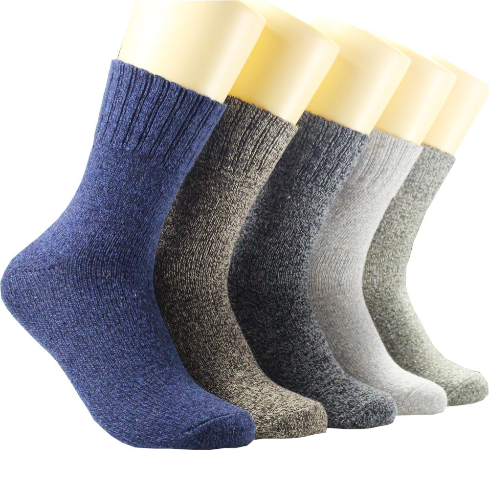 5 Pairs 1 Lot Men's Winter War - Cotton Crew Sock Pack ulasan dan harga