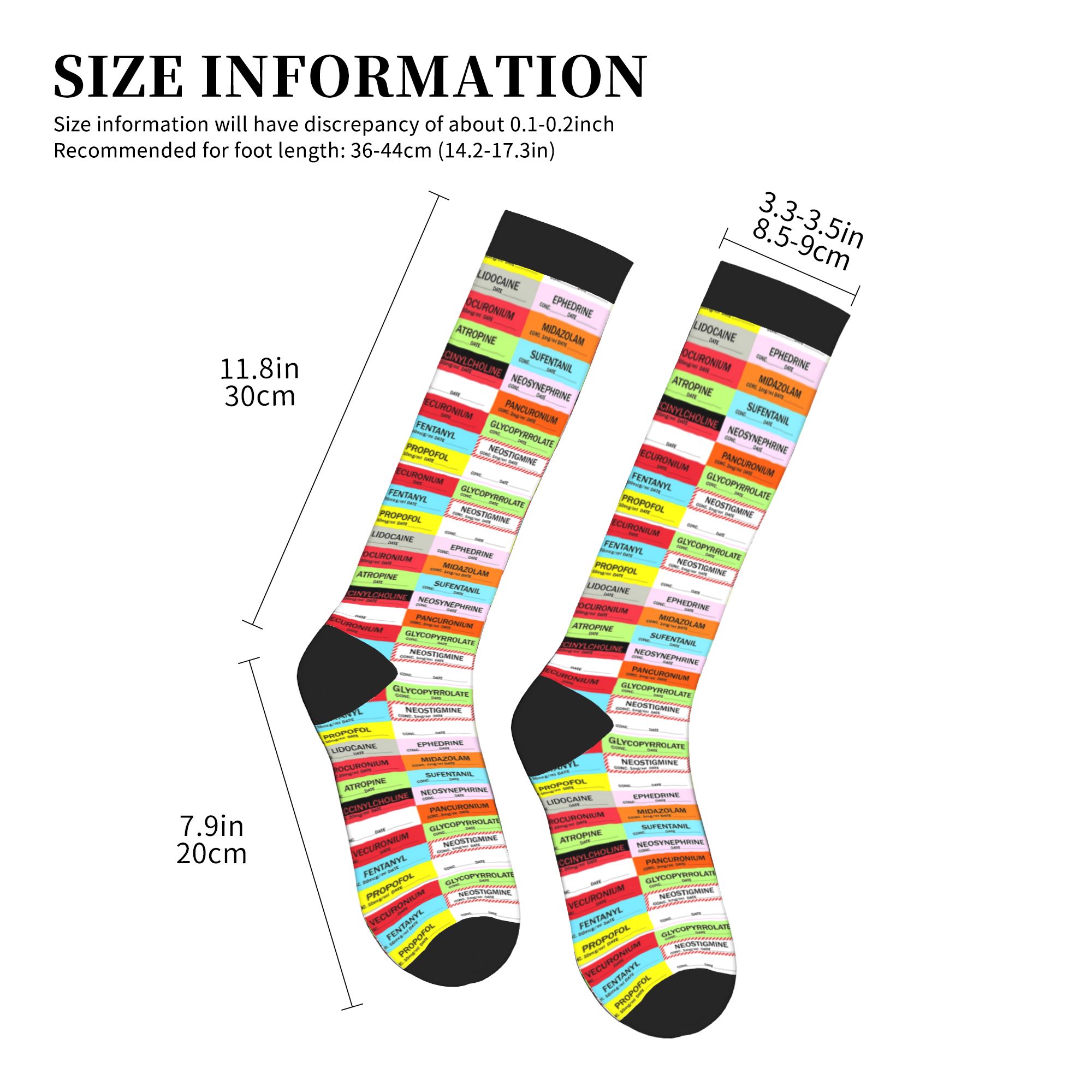 Novelty Printed Anesthesia Med - Compression Sock Medical ulasan dan harga