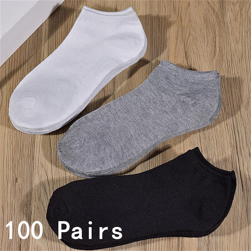 Wholesale 50/100 Pairs Invisib - Ankle Sock Low Cut ulasan dan harga