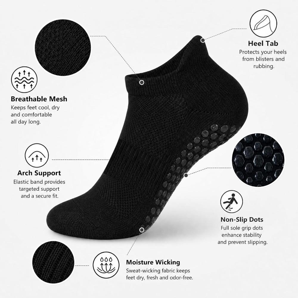 Non-Slip Grip Socks for Women: - Grip Sock Yoga ulasan dan harga