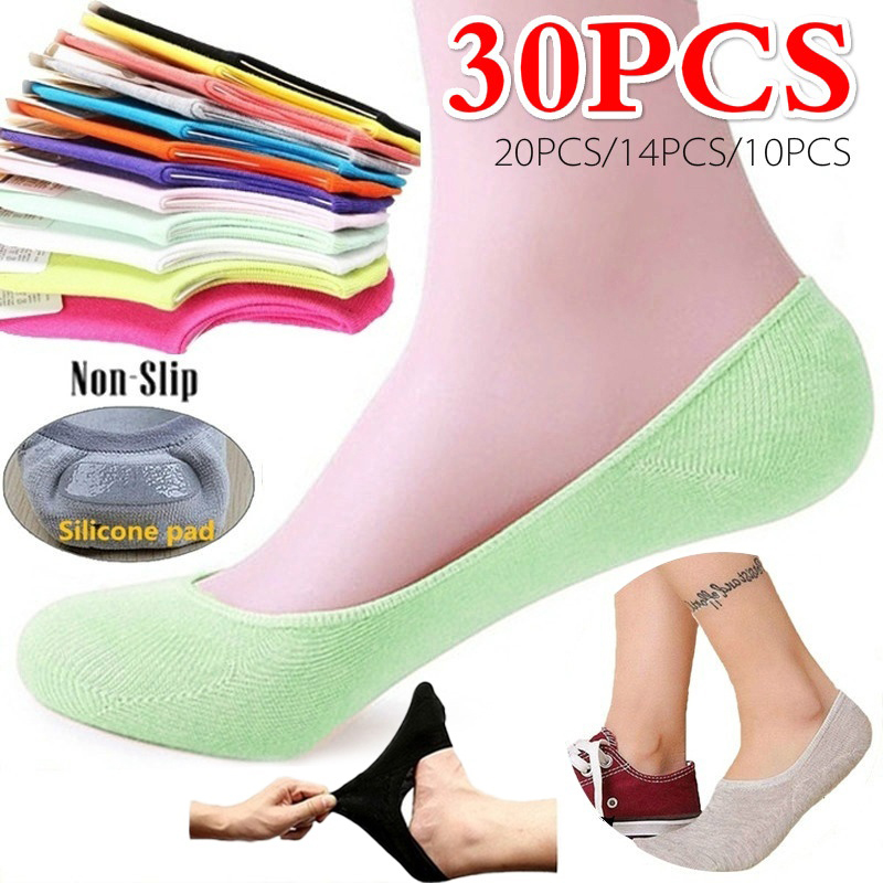 5 Pairs 10PCS Women Socks Nons - Invisibility Sock Loafer ulasan dan harga