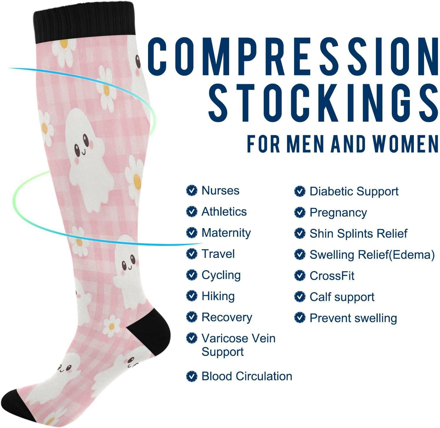 Happy Halloween Compression So - Knee High Sock Women ulasan dan harga