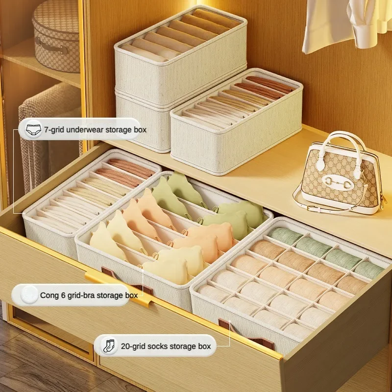 1-5PCS Fabric Drawer Organizer - Sock Organizer Tray ulasan dan harga