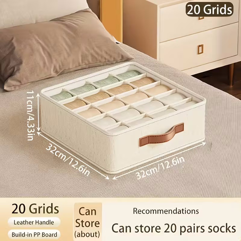 1-5PCS Fabric Drawer Organizer - Sock Organizer Tray ulasan dan harga