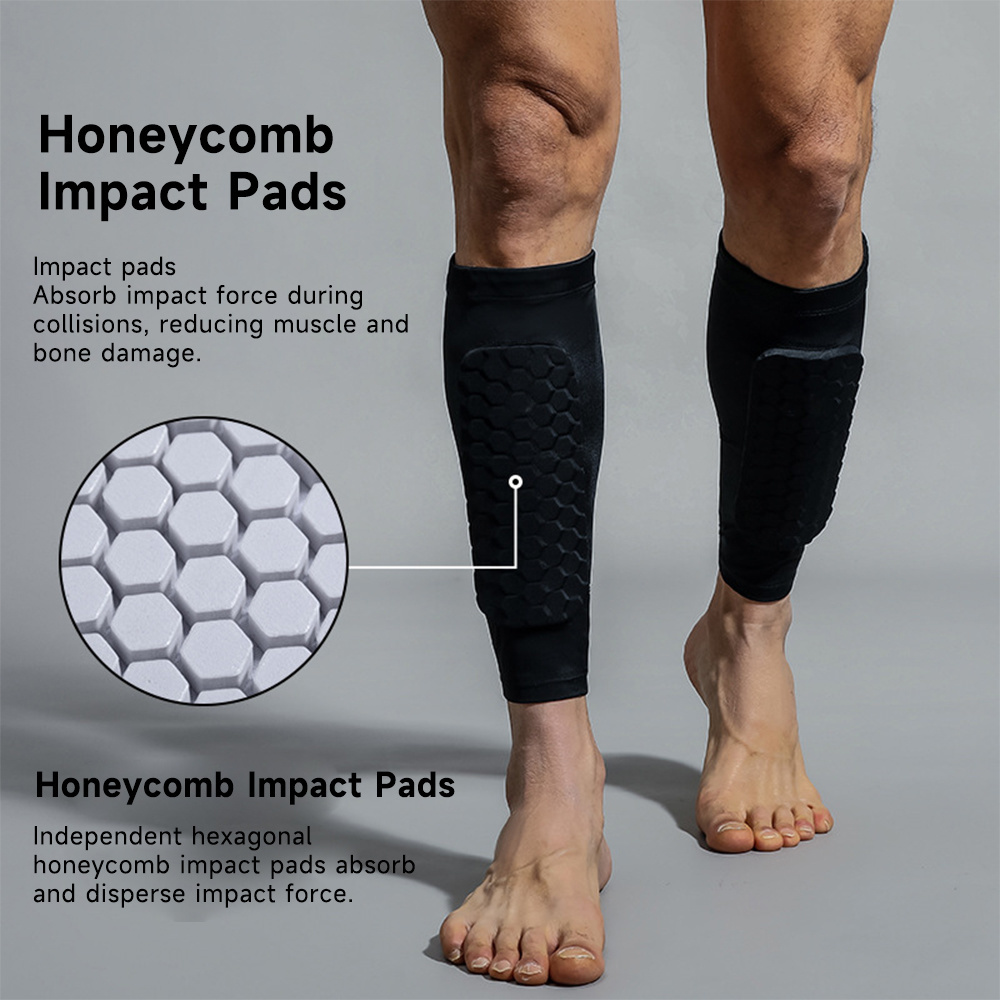 Thickened Soccer Shin Guards C - Compression Sleeve Calf ulasan dan harga