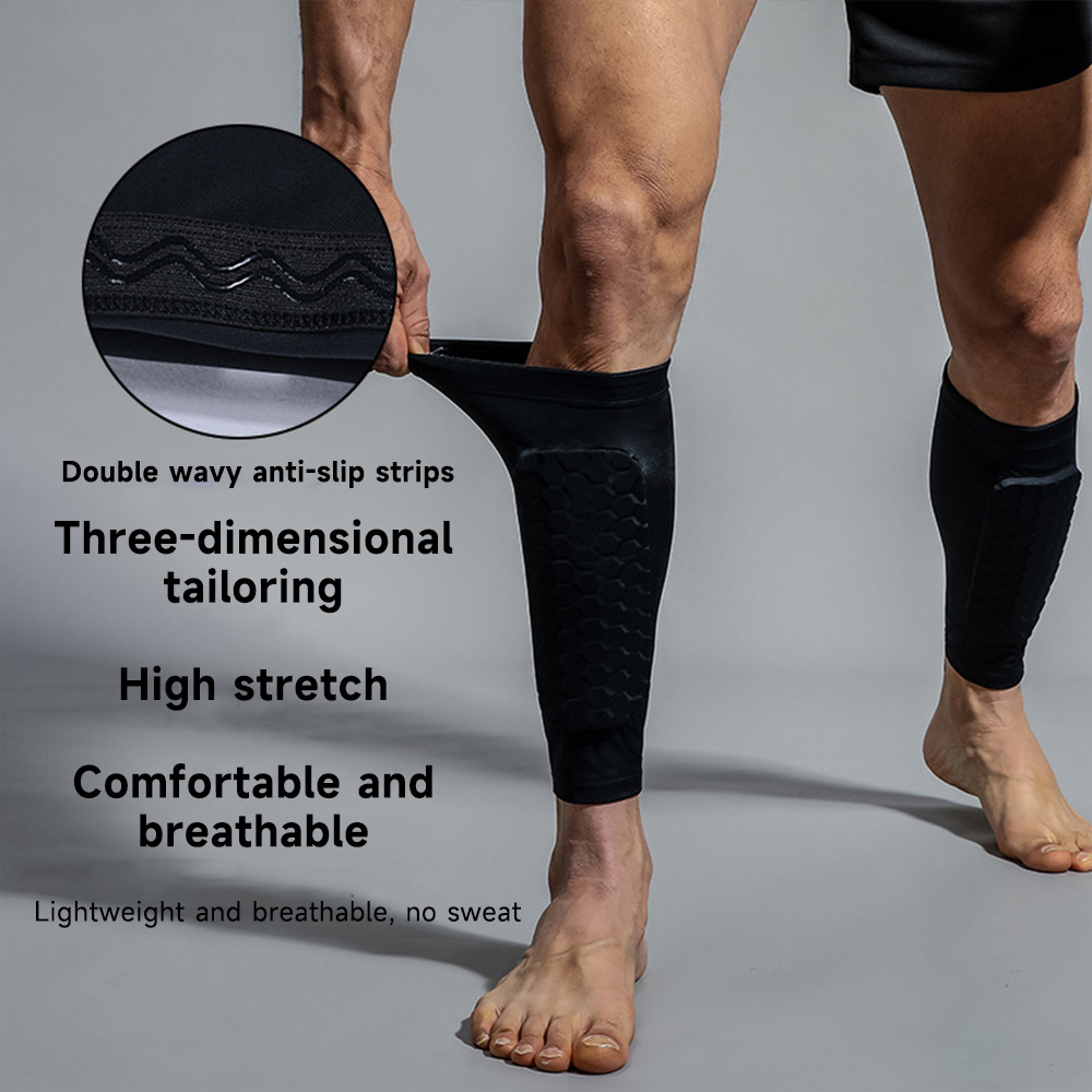 Thickened Soccer Shin Guards C - Compression Sleeve Calf ulasan dan harga