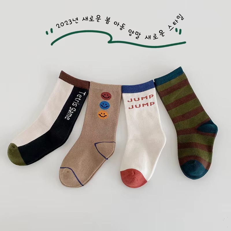 3-12T  Boys Socks Spring Fashi - Cotton Crew Sock Pack ulasan dan harga