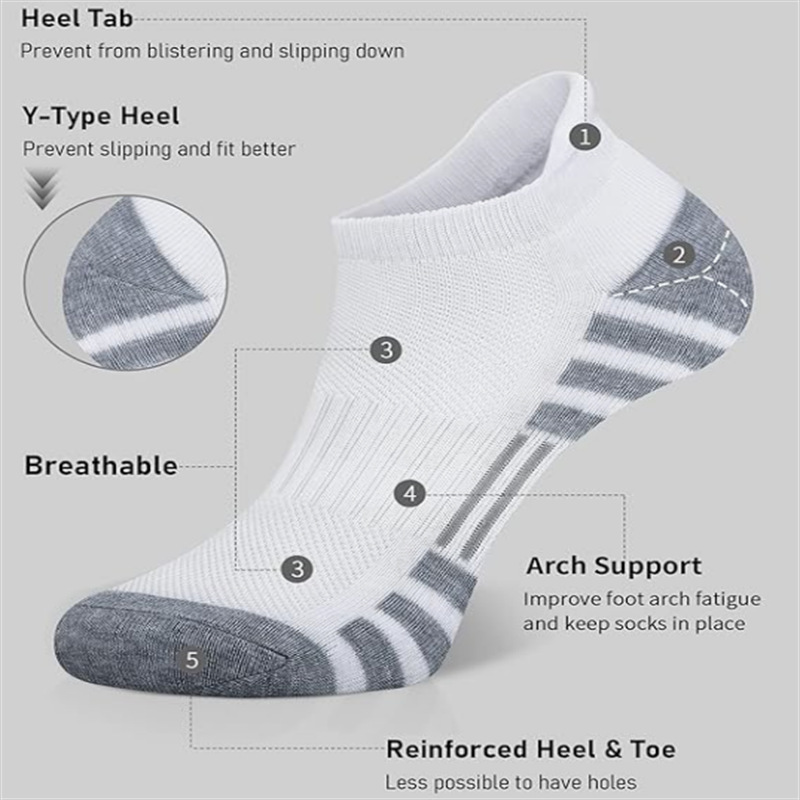6/24 Pairs Cushioned Breathabl - Ankle Sock Low Cut ulasan dan harga