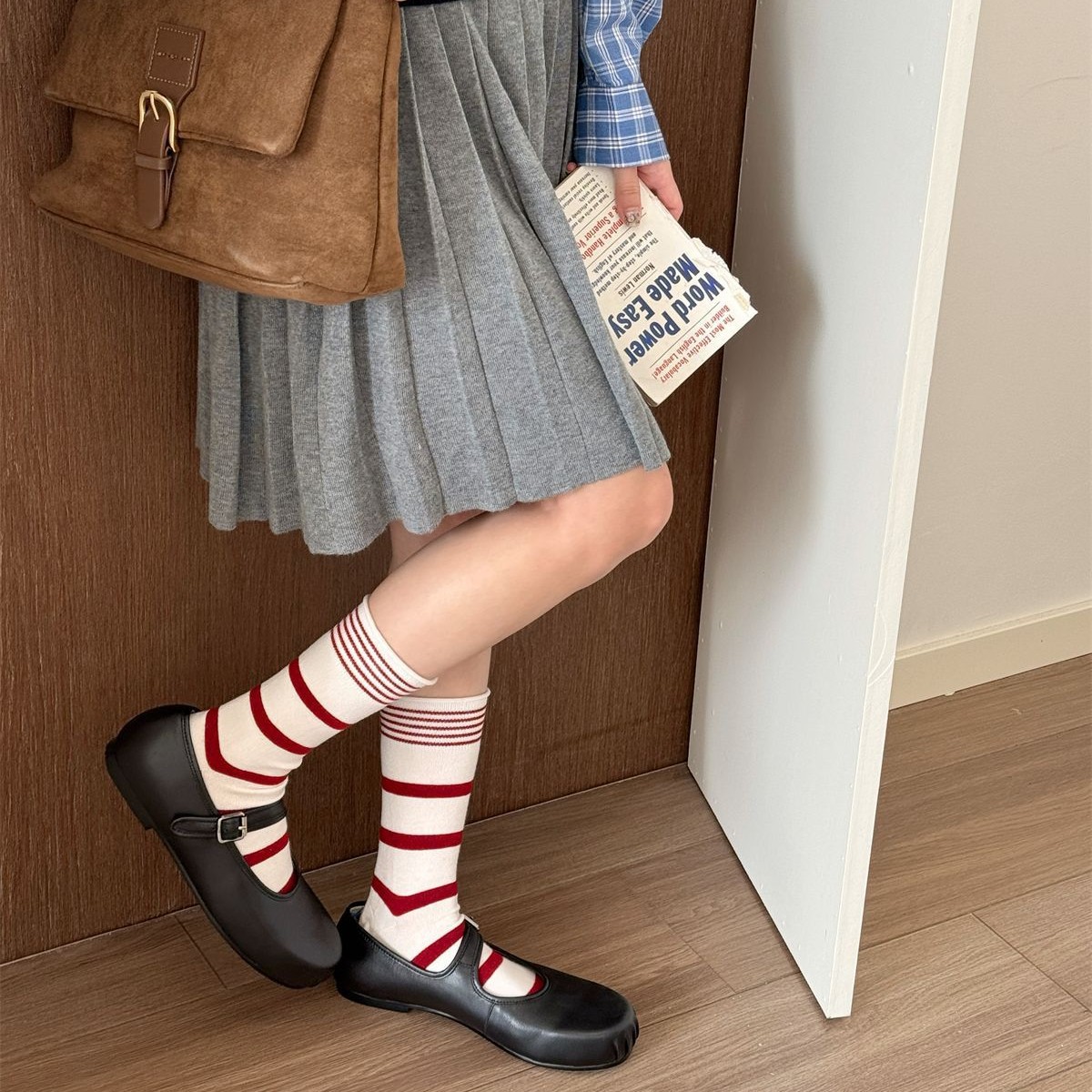 SP&CITY Korean Winter Striped  - Silk Sock Bamboo ulasan dan harga