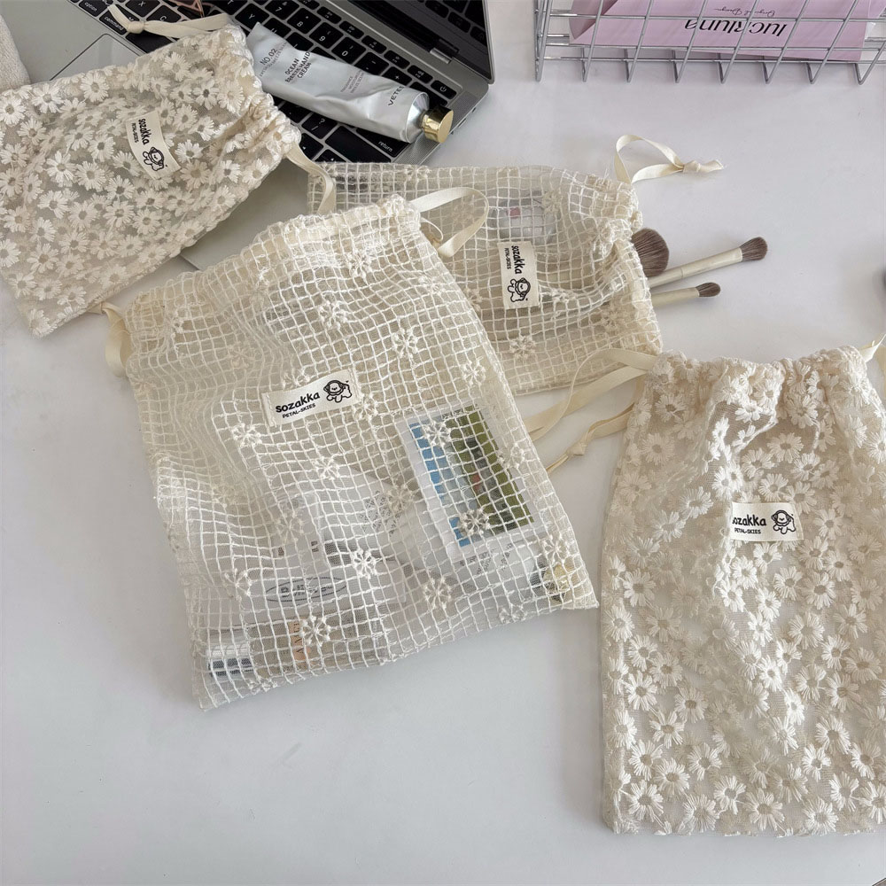 Lace Embroidered Daisy Mesh Dr - Sock Organizer Tray ulasan dan harga