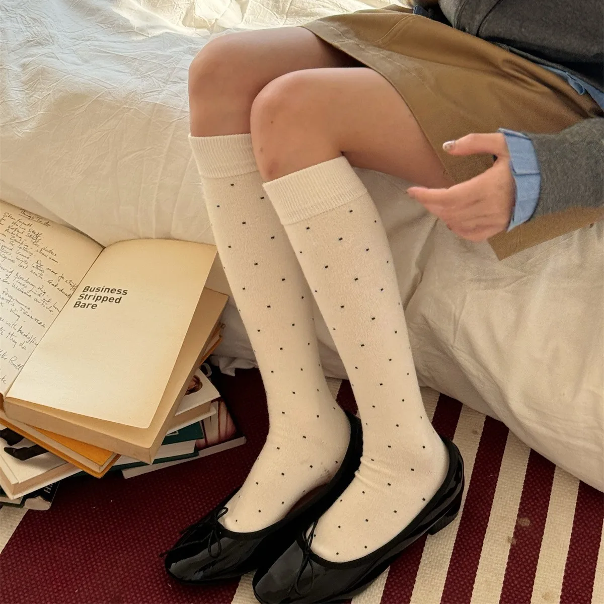 SP&CITY Winter Sweet Polka Dot - Silk Sock Bamboo ulasan dan harga