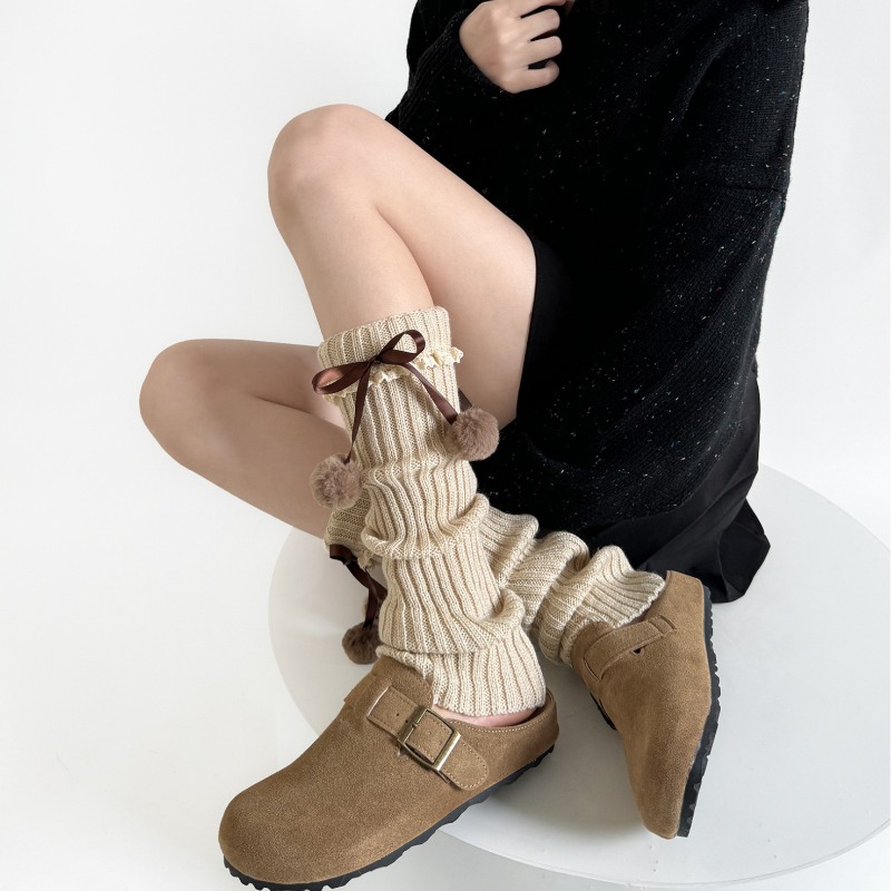 Camel Knit Leg Warmers with Fu - Boot Sock Slouchy ulasan dan harga