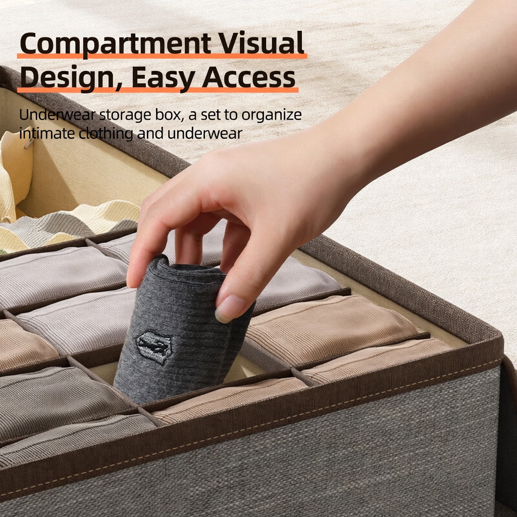 3 in 1 Drawer Underwear Organi - Sock Organizer Tray ulasan dan harga